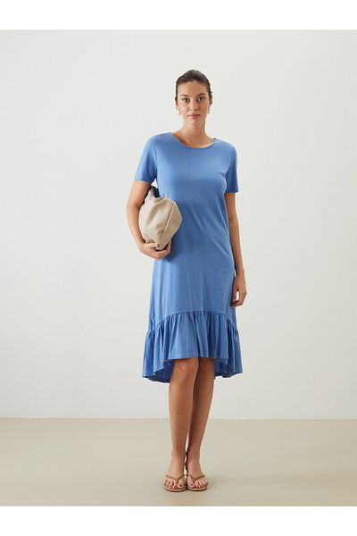 LC Waikiki Crew Neck Ruffle Dress