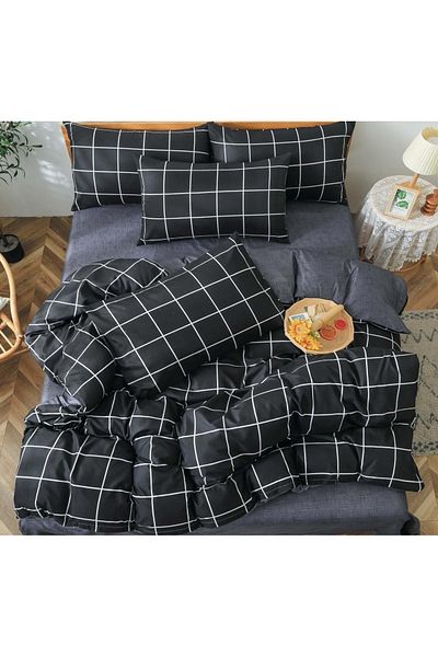 CHIRASO CHIRASO 4-Piece Bedding Set, Satin Cotton, Sheet 240x250 cm, 2 Pillowcases