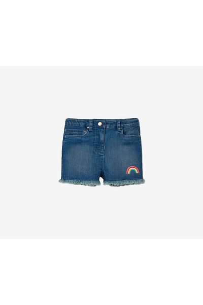 Tchibo Toddlers Girl Pull On Denim Short, Blue