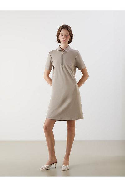 LC Waikiki Polo Neck Midi Dress