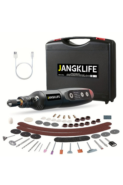 Choice3 black-115pcs JANGKLIFE USB Cordless Rotary Tool Kit Woodworking Engra...