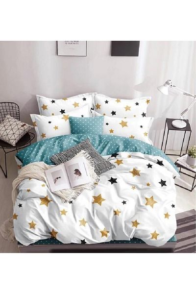 CHIRASO CHIRASO 4-Piece Bedding Set, Satin Cotton, Sheet 240x250 cm, 2 Pillowcases
