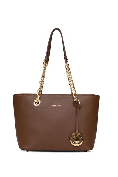 U.S. Polo Assn. A. Geantă de umăr maro pentru femei Us25588