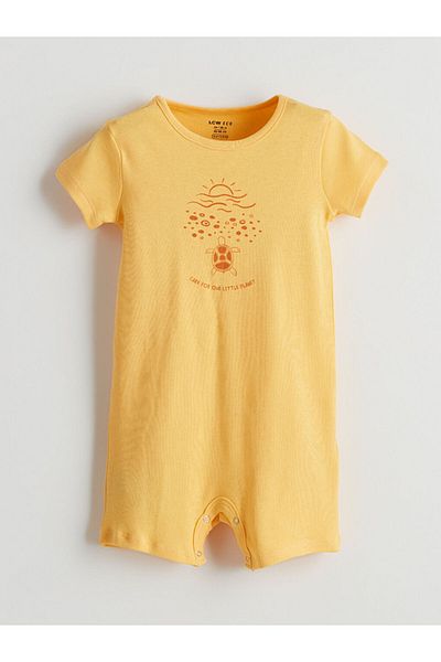 LC Waikiki New Season Crew Neck Printed Baby Boy Jumpsuit - S5Jl44Z1