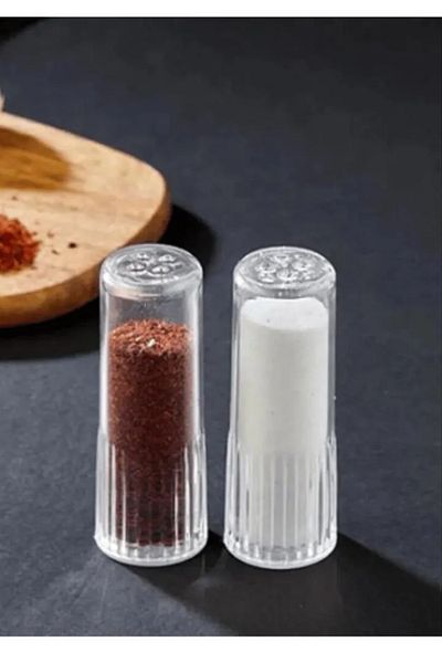 Rasanet 2-Piece Mica Crystal Salt and Pepper Shakers Transparent Royaleks-AMS-033