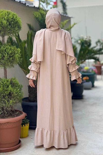 Bym Fashion Двоен комплект шал и абая 70018 камък