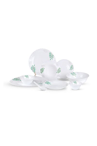 ROYALFORD 42 Piece Opalware Dinner Set- RF12882 Dishwasher-Safe, Freezer and Microwave Safe