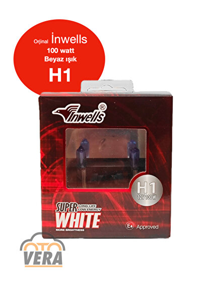 Inwells İnwells BEYAZ IŞIK Halojen H1 100 12V %50 fazla ışık