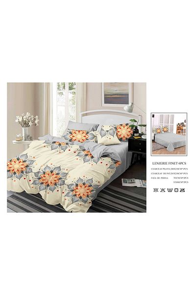 CHIRASO CHIRASO Bedding Set, FINET, 6 Pieces, Bed Sheet 245x250, Quilt 200x230, 4 Pillowcases