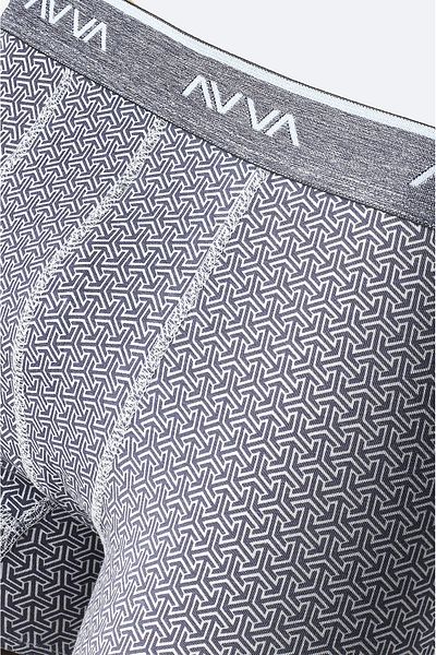 Avva Men's Gray Geometric Patterned Single Boxer A51Y9505