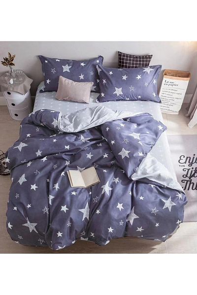 CHIRASO CHIRASO 4-Piece Bedding Set, Satin Cotton, Sheet 240x250 cm, 2 Pillowcases