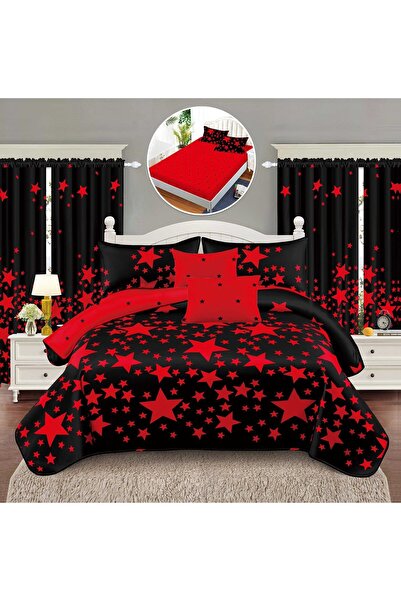 CHIRASO CHIRASO 8-Piece Bedding Set, with Drapery, Fitted Sheet 180x200, Duvet Cover, 4 Pillowcases