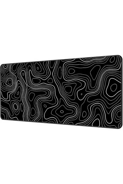 COOYA Black & White Large Gaming Mouse Pad, Non - slip, Smooth Cloth for Gamers/Office
