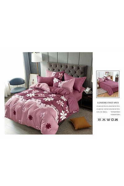CHIRASO CHIRASO Bedding Set, FINET, 6 Pieces, Bed Sheet 245x250, Quilt 200x230, 4 Pillowcases