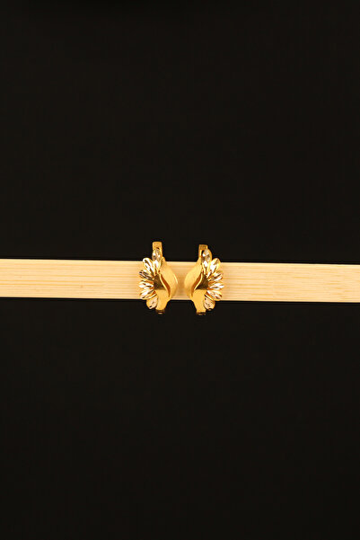 Çgk Çiğdem Gürel Kuyumculuk ÇGK 22 Ayar Altın Yaldızlı J Küpe