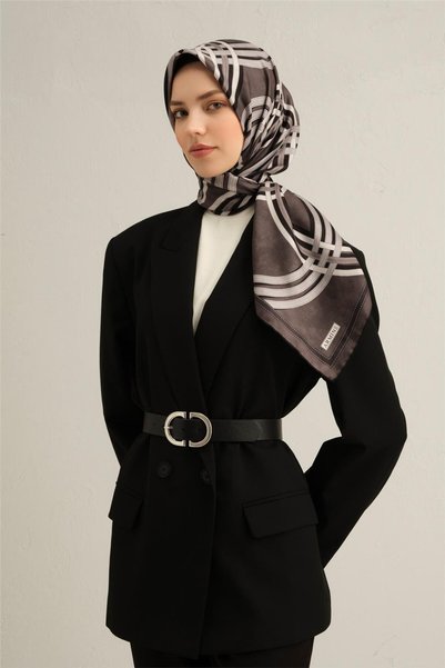 Armine Classic Patterned Pure Silk Sura Scarf 9333D 85