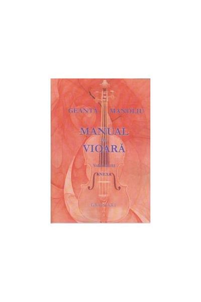 Editura Muzicala Grafoart Violin Manual. Volume III - Appendix, Ionel Geanta