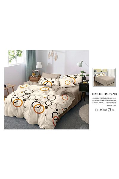 CHIRASO CHIRASO Bedding Set, FINET, 6 Pieces, Bed Sheet 245x250, Quilt 200x230, 4 Pillowcases
