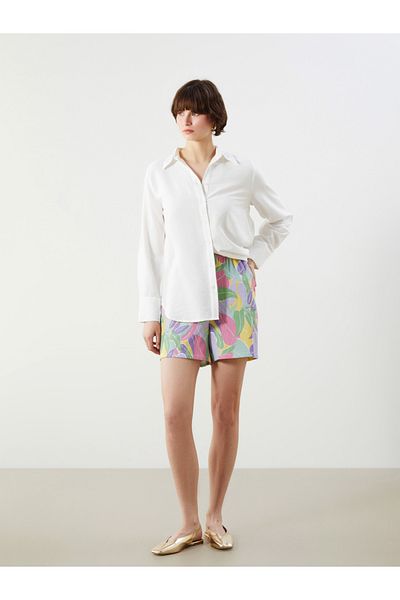LC Waikiki Floral Women's Shorts with Elastic Waist