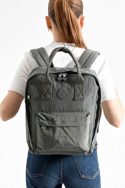 Just Polo Unisex Waterproof Imported Crinkle Fabric School Business and Travel Backpack