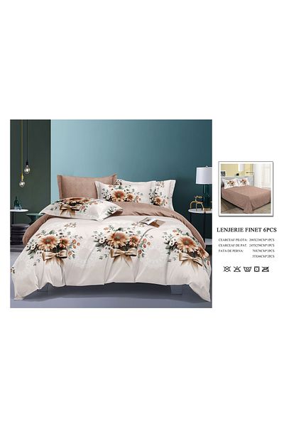CHIRASO CHIRASO Bedding Set, FINET, 6 Pieces, Bed Sheet 245x250, Quilt 200x230, 4 Pillowcases