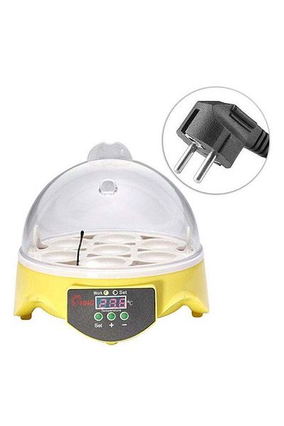 Generic OUTAD 7 Eggs Automatic Turning Incubator ZM436701 Yellow