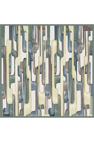 Armine Patterned Pure Silk Sura Scarf 9306- 01