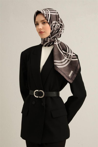 Armine Classic Patterned Pure Silk Sura Scarf 9333D 85