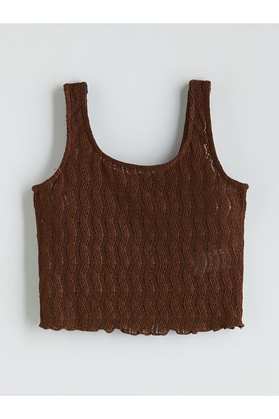 LC Waikiki U Neck Textured Crop