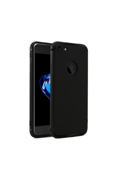 BLACK Carcasă Aisi Ultra Slim din silicon pentru iPhone 7/8 - Neagră