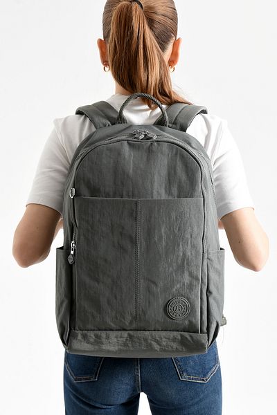 Just Polo Unisex Waterproof Imported Crinkle Fabric School Business and Travel Backpack with Laptop Compartment