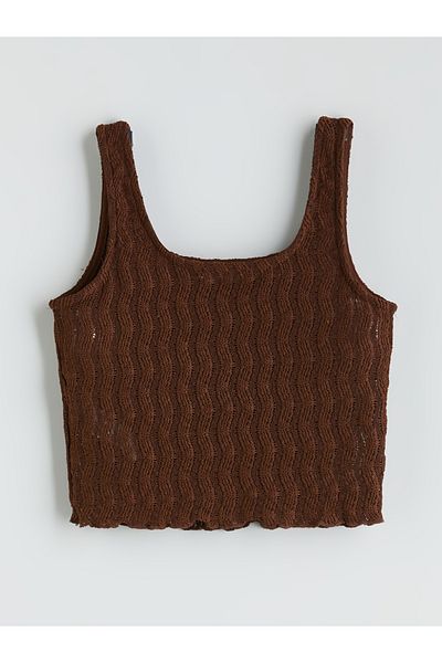 LC Waikiki U Neck Textured Crop