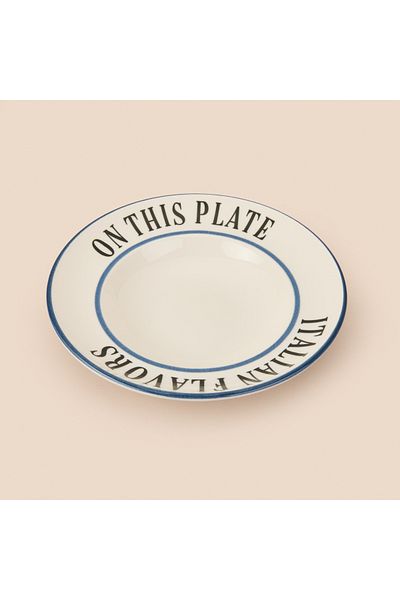 Evidea Kitchen Italian Flavors Pasta Plate - White - 27 cm