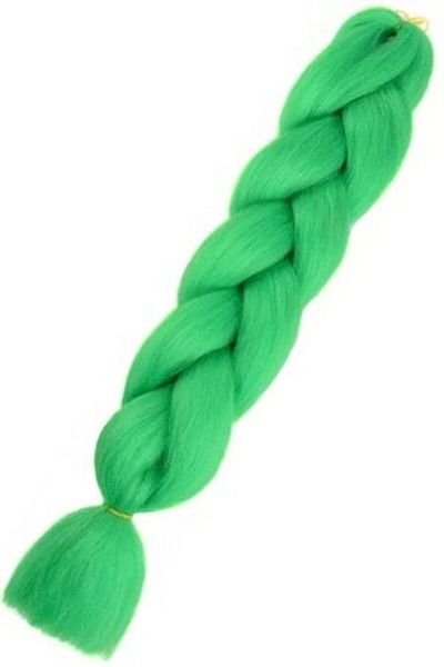 WNY Synthetic Hair Extension for Braiding, A24, Green, 60cm, 100g