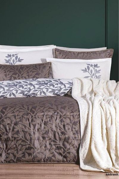 Çeyiz Diyarı Dowry Land Iris 10 Piece Dowry Set Anthracite