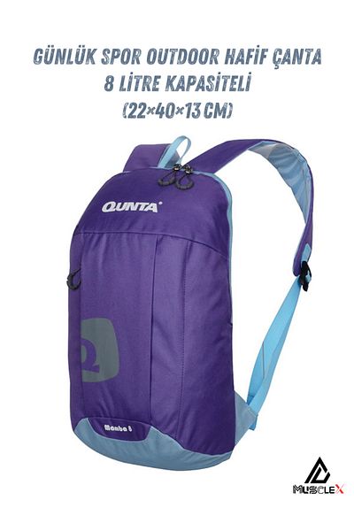 Musclex Spor Tekstil 8 Liter Lightweight Backpack – Daily, Outdoor, Water Repellent Bag, Sports Bag, Polyester Bag