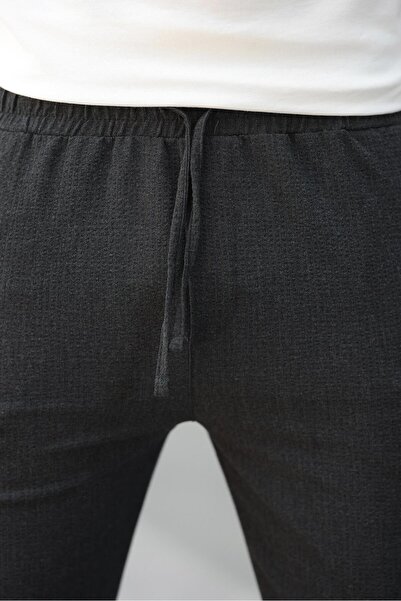 Madmext Anthracite Regular Fit Men's Trousers E6572