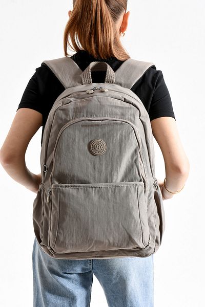 Just Polo Unisex Waterproof Imported Crinkle Fabric School Business and Travel Backpack with Laptop Compartment