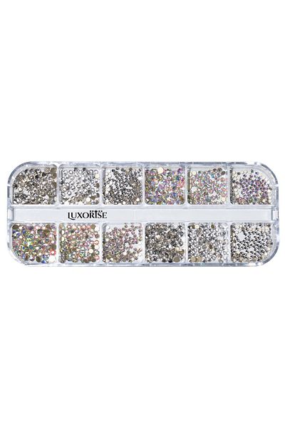 LUXORISE Strasuri pentru unghii, Crystal Castle, 12 modele