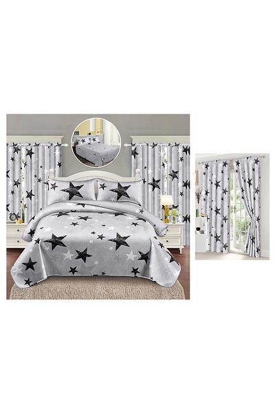 CHIRASO CHIRASO 6-Piece Bedding Set, with Drapery, Sheet 160x230, Duvet Cover, 2 Pillowcases