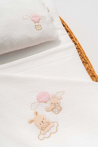 Bebitof Cute Balloon Rabbit Pattern 0-24 Months 3 Piece Diaper Changing Set