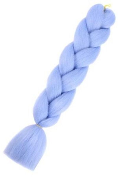 WNY Extensie de păr sintetic pentru împletitură, A33, albastru pal, 60 cm, 100 g