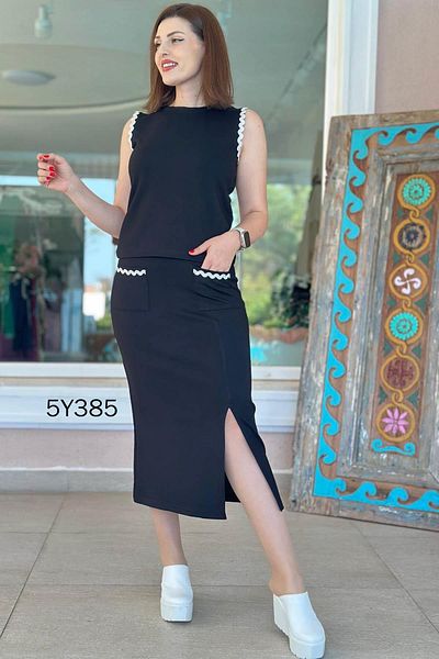 İnce Topuk Skirted Modal Suit 5Y385