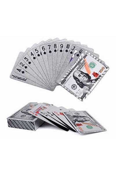 OEM Cărți de joc Silver Casino Poker, aspect Dollar $