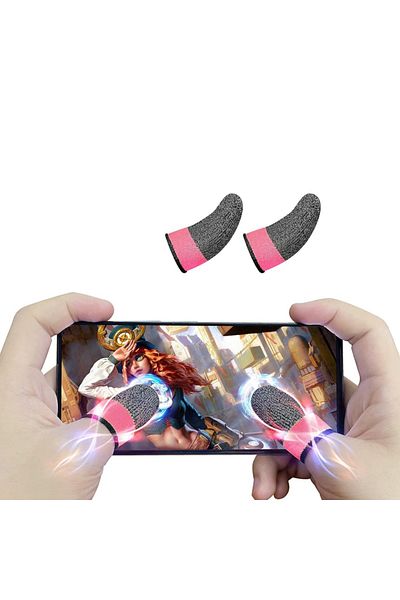 SKYDDAR INNOVATION Finger Sleeves for Gaming, Professional, Phone and Tablet, SKDR HyperFlex FS4 - Pink Grey