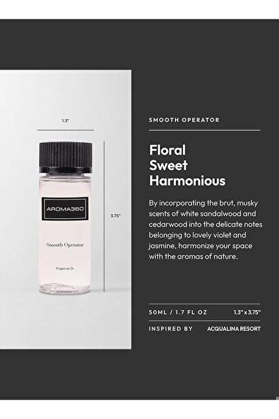 Aroma360 زيت معطر جو سموث أوبيريتور - زهر الليلك، خشب الصندل، والباتشولي - 50 مل، 1.7 أونصة سائلة