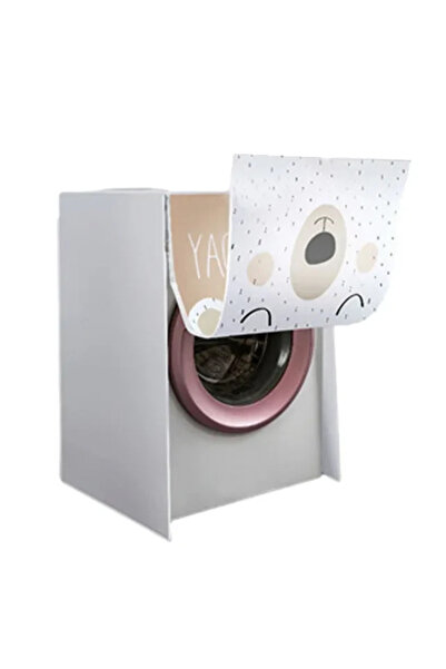 OEM Калъф за пералня, Водоустойчив, 56x54x86 см, Бял/Кафяв