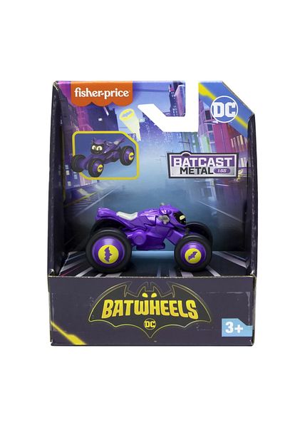 FISHER PRICE BATWHEELS METAL CAR BIBI BATGIRL'S MOTORCYCLE 1:55