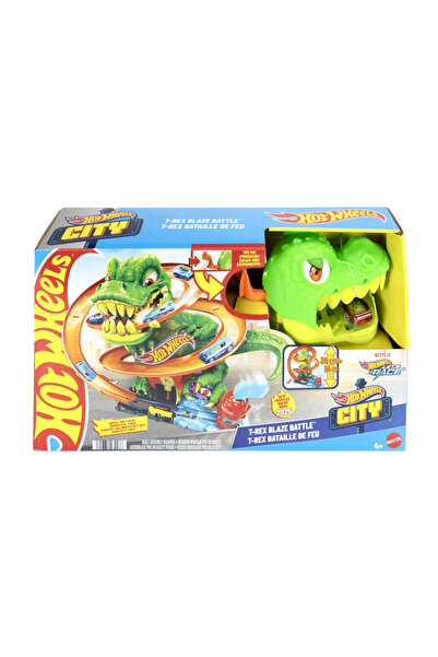 mattel HOT WHEELS CITY SET STATIA DE POMPIERI SI BATALIA CU TREX