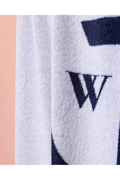 Madame Coco Anchor 100% Cotton Beach Towel - Navy Blue - 75X160 cm